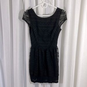Women’s size 5 Black Lace Dress (has small left shoulder tear)